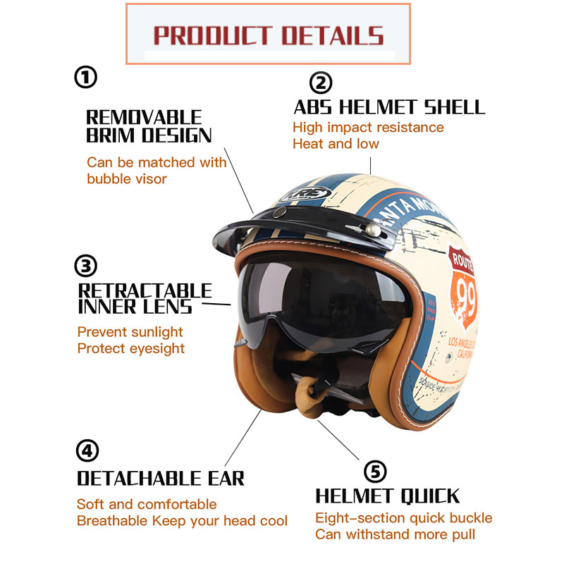 Four Seasons Motorcycle Helmet - Motorcycle Gear Store 评论和价格