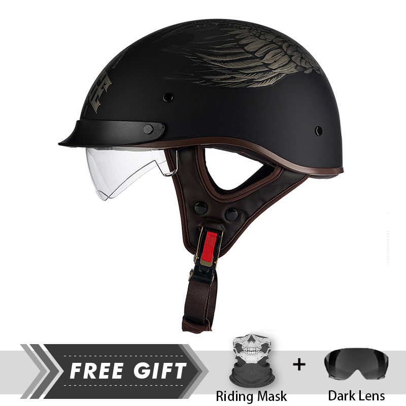 Crash Headpiece Half Face Helm - Motorcycle Gear Store 评论和价格