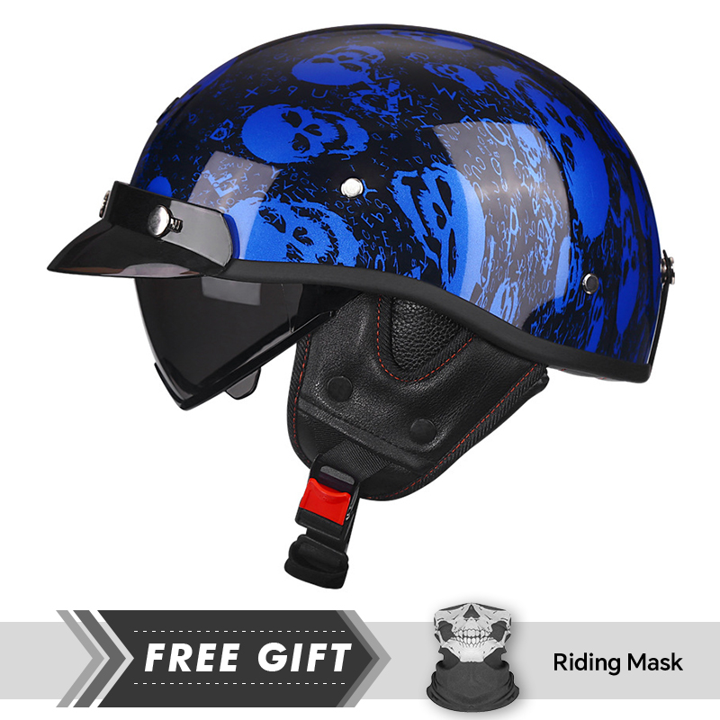 Half Motorcycle Helmet DOT ECE - Motorcycle Gear Store 评论和价格