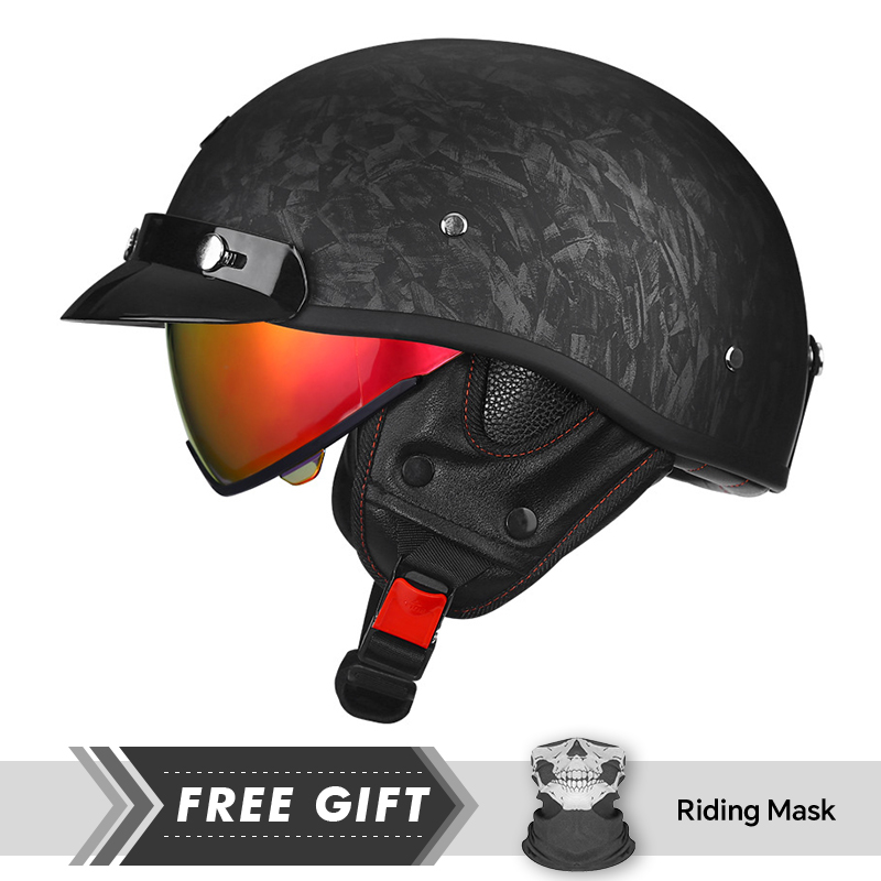 Half Motorcycle Helmet DOT ECE - Motorcycle Gear Store 评论和价格