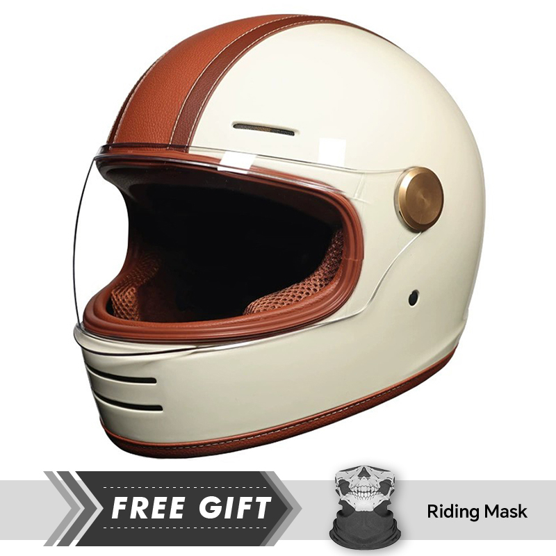 Men Women Leather Full Face Mo - Motorcycle Gear Store 评论和价格