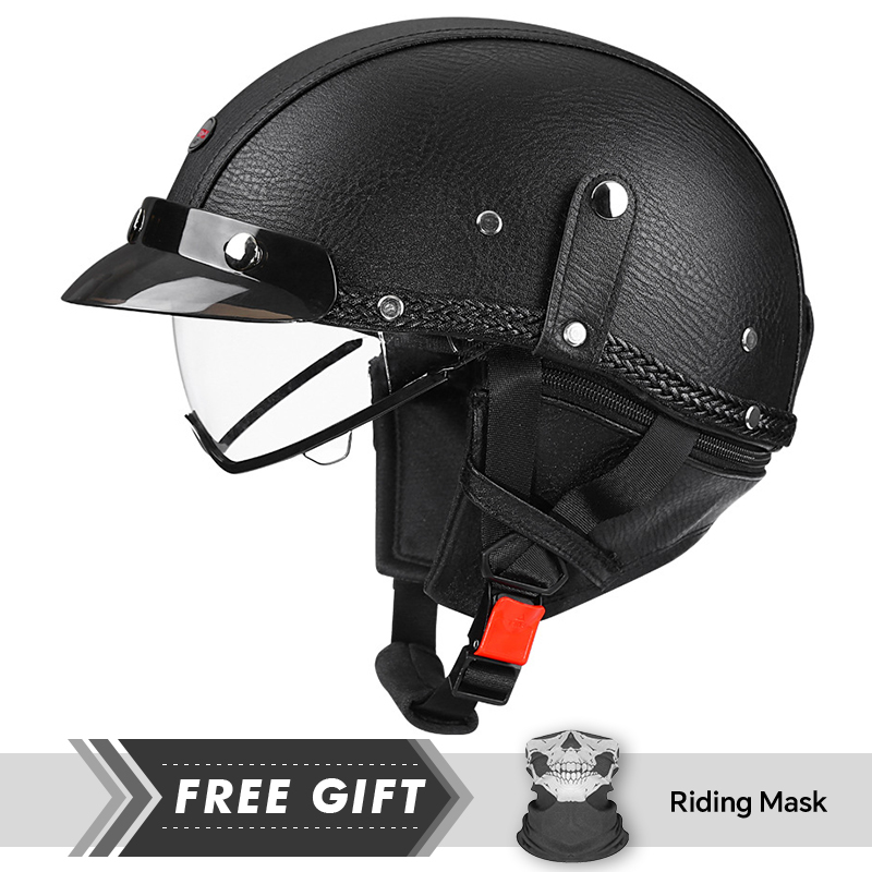 Men's Retro Motorcycle Half He - Motorcycle Gear Store 评论和价格
