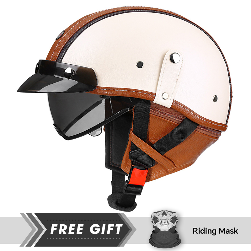 Men's Retro Motorcycle Half He - Motorcycle Gear Store 评论和价格